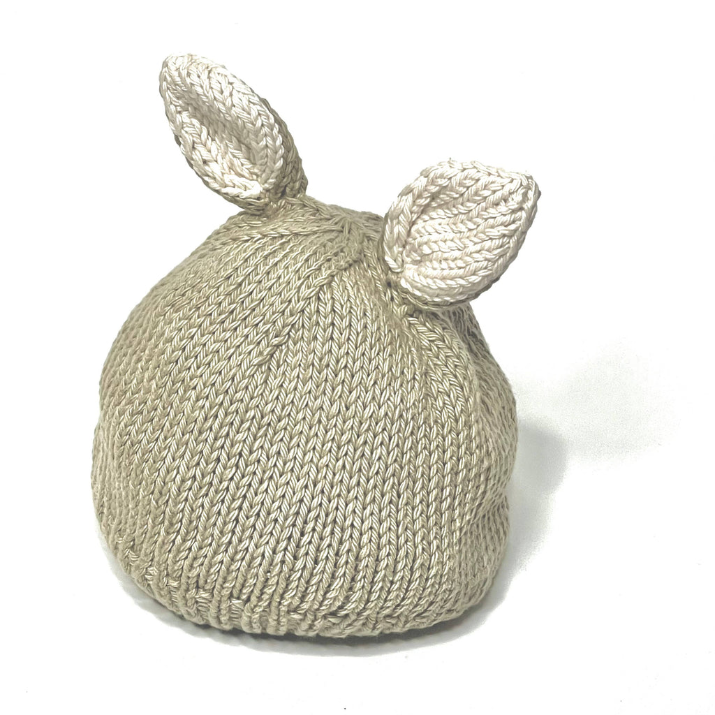 Organic Cotton Bunny Hat: S (6-12M)