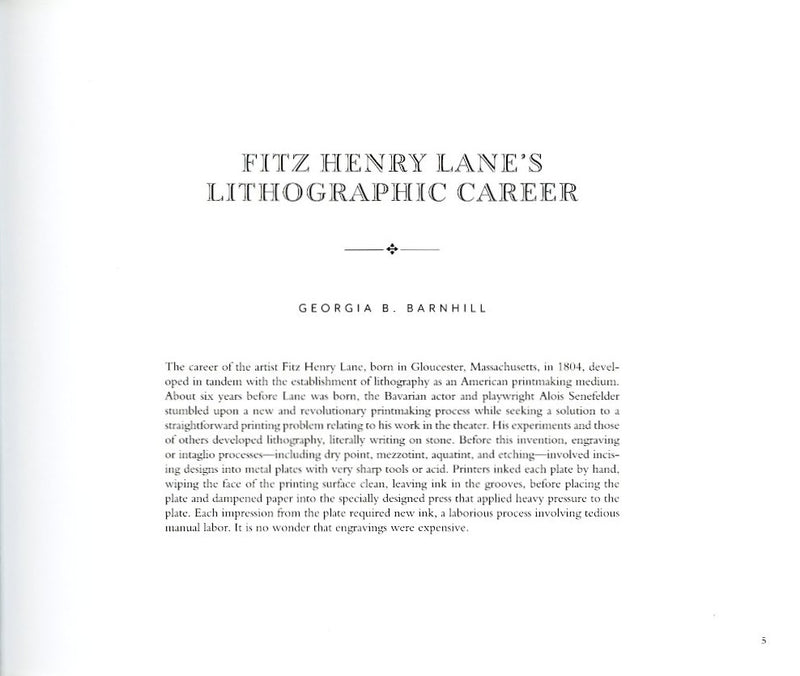 Drawn from Nature & On Stone: The Lithographs of Fitz Henry Lane Exhibition Catalogue