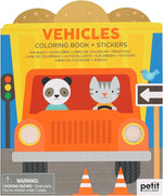 Coloring Book & Stickers: Vehicles