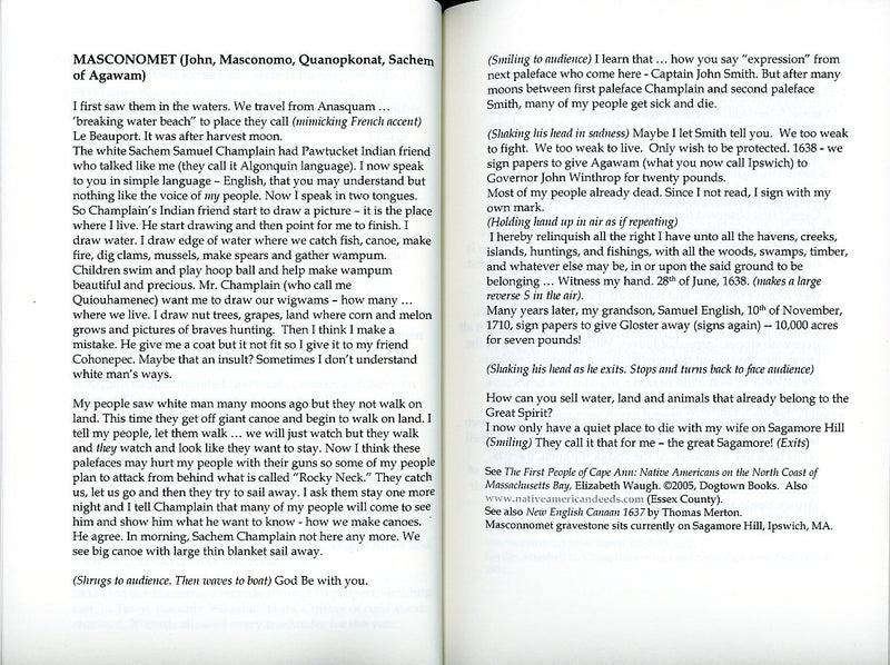 Beauport Anthology: A Collection of Dramatic Monologues of Historical Characters from Gloucester, MA 1600-1900