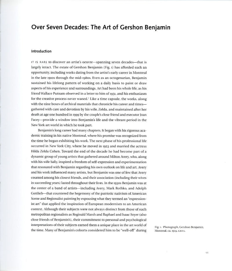 Over Seven Decades: The Art of Gershon Benjamin