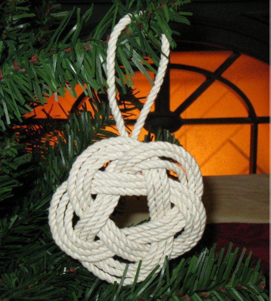 Sailor Knot Napkin Holder Ornament - White