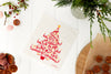 Swedish Dishcloth: Red Scandi Christmas Tree