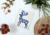 Swedish Dishcloth: Blue Reindeer